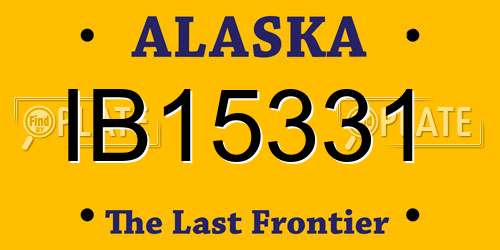 IB15331 Alaska License Plate