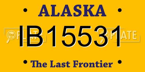 IB15531 Alaska License Plate