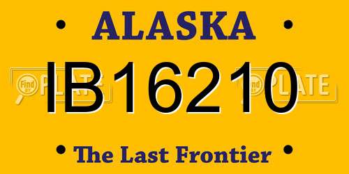 IB16210 Alaska License Plate