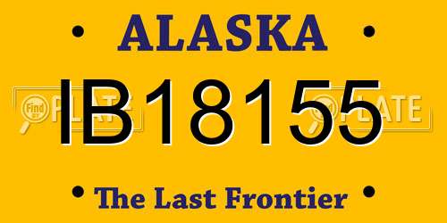 IB18155 Alaska License Plate
