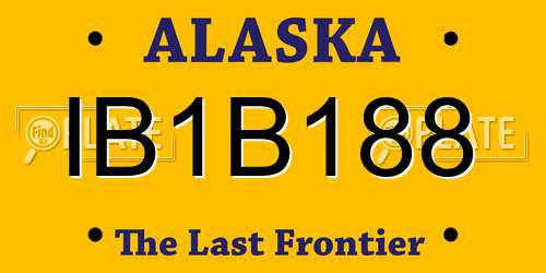 IB1B188 Alaska License Plate