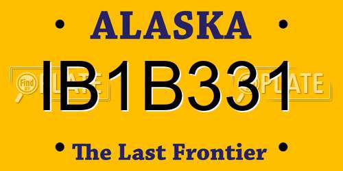 IB1B331 Alaska License Plate