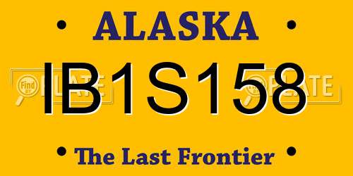 IB1S158 Alaska License Plate