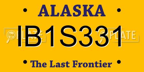 IB1S331 Alaska License Plate