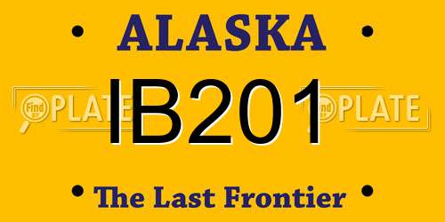 IB201 Alaska License Plate