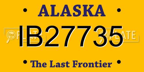 IB27735 Alaska License Plate