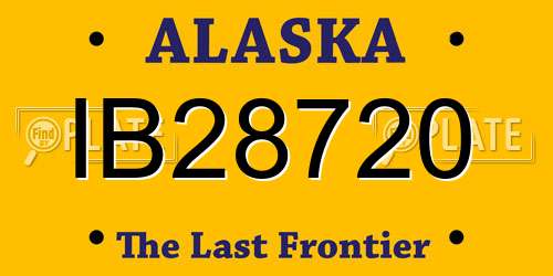 IB28720 Alaska License Plate