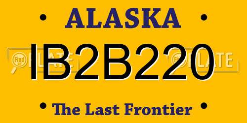 IB2B220 Alaska License Plate