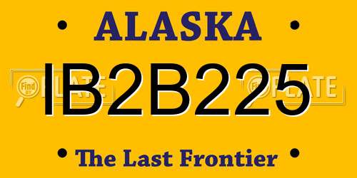 IB2B225 Alaska License Plate