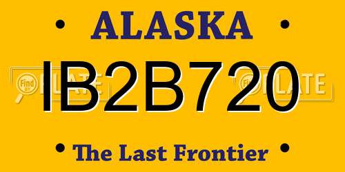 IB2B720 Alaska License Plate