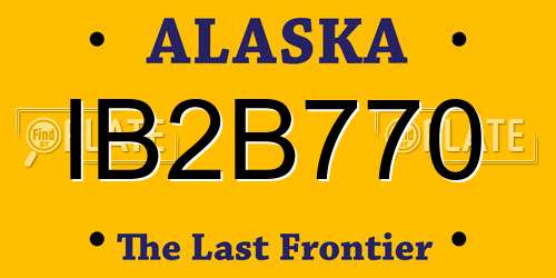 IB2B770 Alaska License Plate