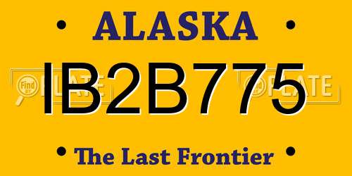 IB2B775 Alaska License Plate