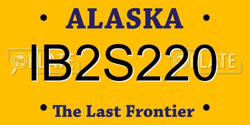 IB2S220 Alaska License Plate