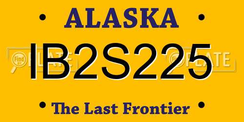 IB2S225 Alaska License Plate