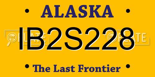 IB2S228 Alaska License Plate
