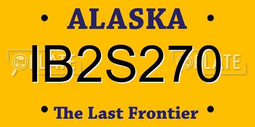 IB2S270 Alaska License Plate