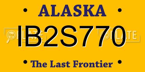 IB2S770 Alaska License Plate