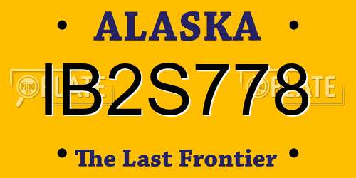 IB2S778 Alaska License Plate