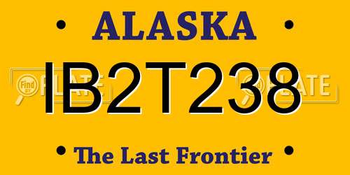 IB2T238 Alaska License Plate