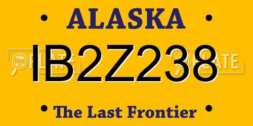 IB2Z238 Alaska License Plate