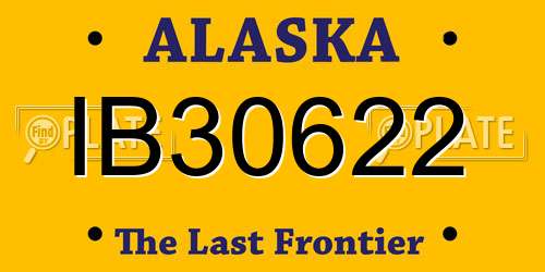 IB30622 Alaska License Plate