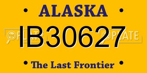 IB30627 Alaska License Plate
