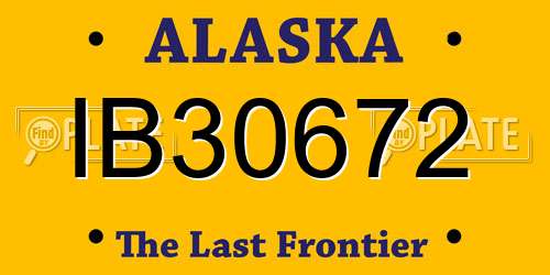 IB30672 Alaska License Plate