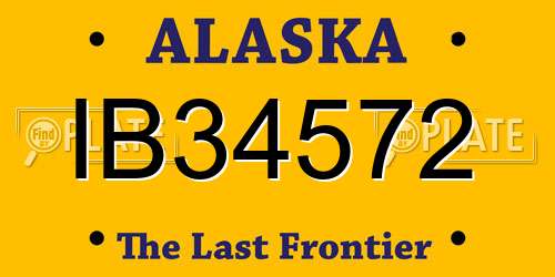 IB34572 Alaska License Plate