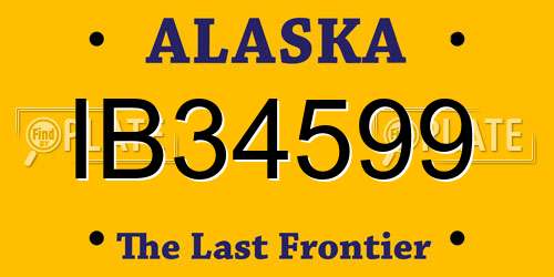 IB34599 Alaska License Plate