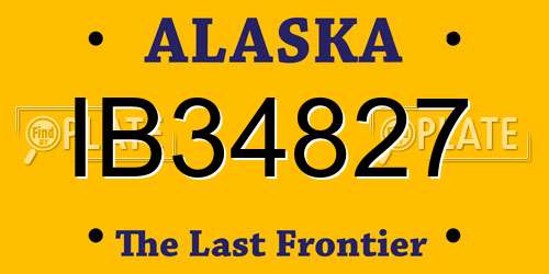 IB34827 Alaska License Plate