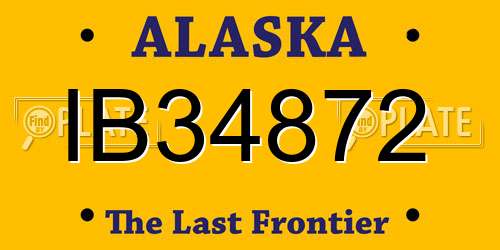 IB34872 Alaska License Plate
