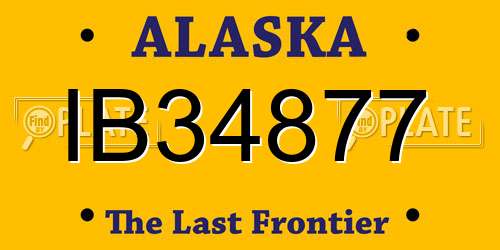 IB34877 Alaska License Plate