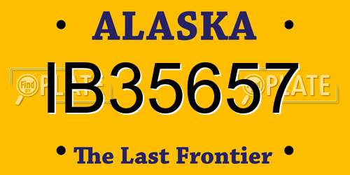 IB35657 Alaska License Plate
