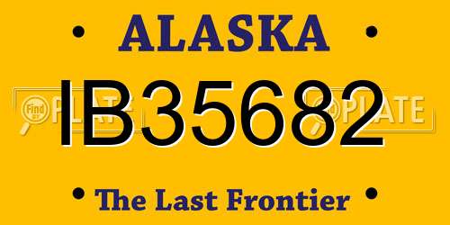 IB35682 Alaska License Plate
