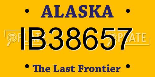 IB38657 Alaska License Plate