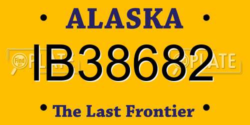 IB38682 Alaska License Plate