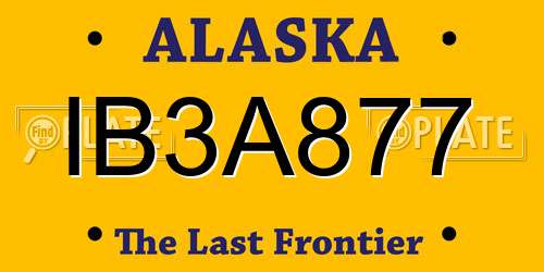 IB3A877 Alaska License Plate