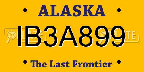IB3A899 Alaska License Plate