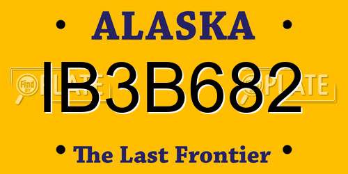 IB3B682 Alaska License Plate