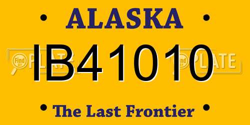 IB41010 Alaska License Plate