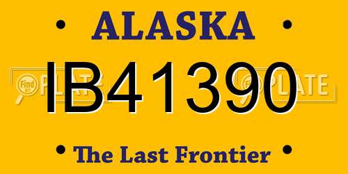 IB41390 Alaska License Plate