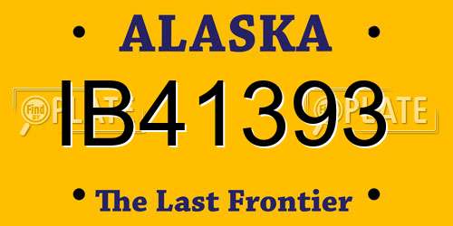 IB41393 Alaska License Plate