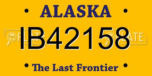 IB42158 Alaska License Plate