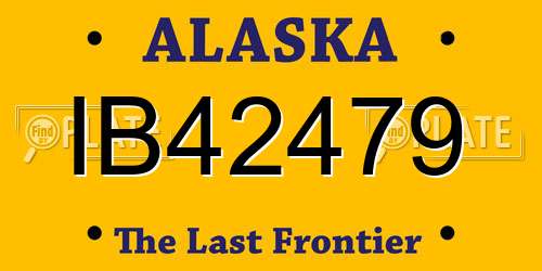 IB42479 Alaska License Plate
