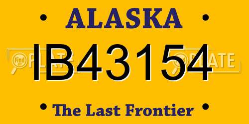 IB43154 Alaska License Plate