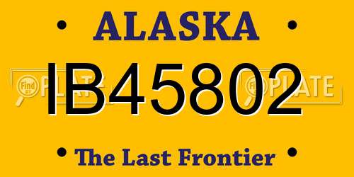 IB45802 Alaska License Plate
