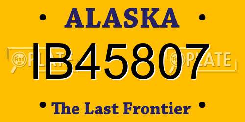 IB45807 Alaska License Plate