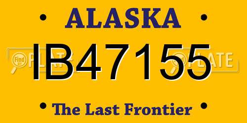 IB47155 Alaska License Plate