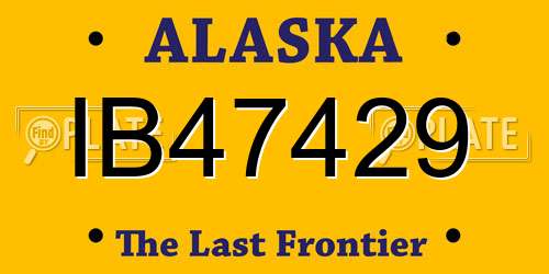 IB47429 Alaska License Plate