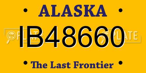 IB48660 Alaska License Plate